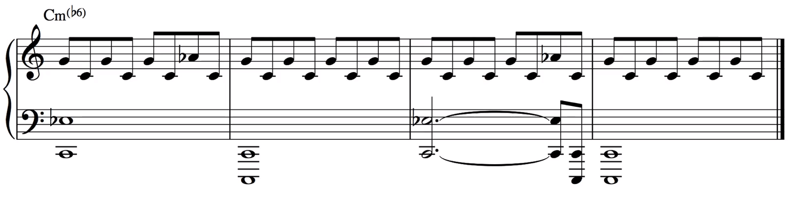 小三降六和弦的例子